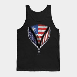 Liberian Flag  Liberia Flag American Flag Zip Down - Gift for Liberian From Liberia Tank Top